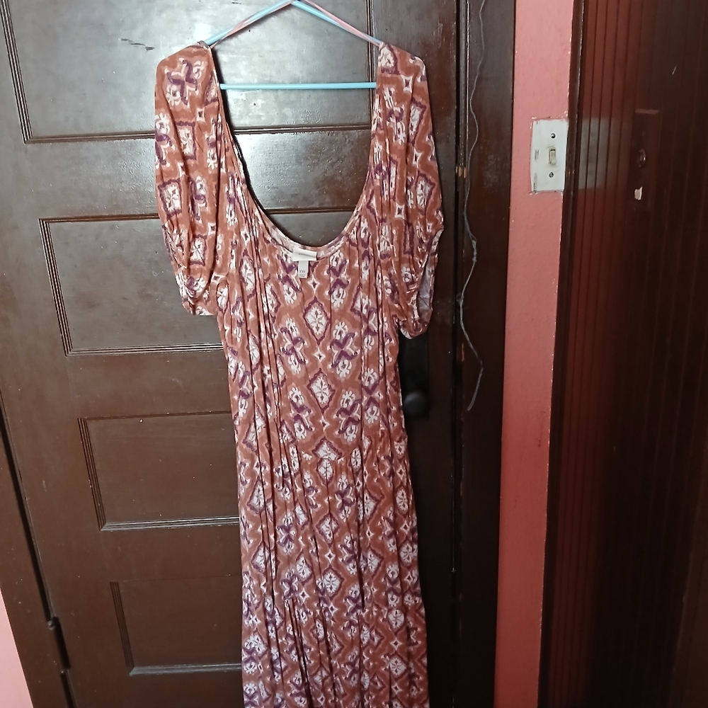 Knox Rose Brown and White Maxi Dress - Picture 12 of 12